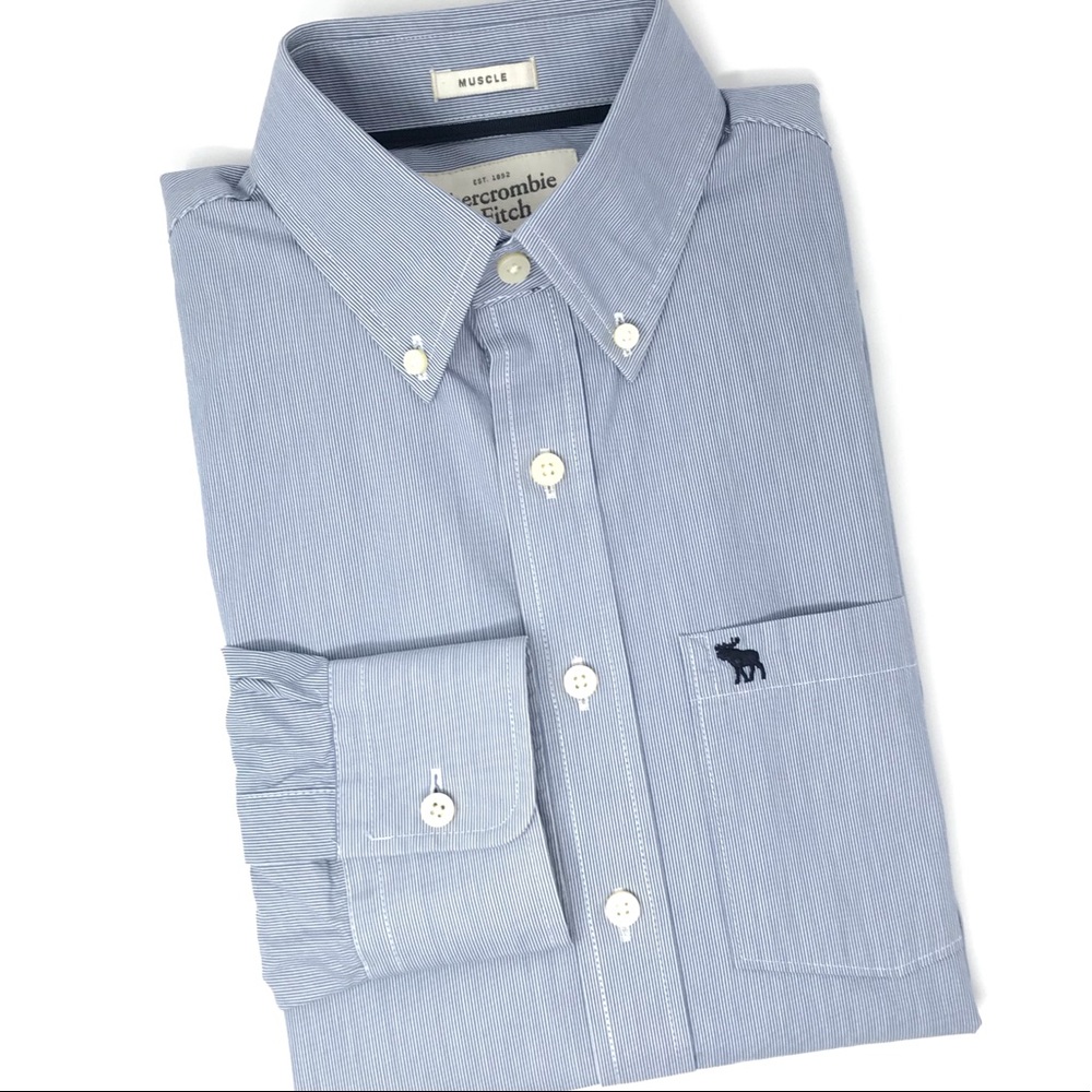 Abercrombie & Fitch L/S Muscle Fit Button Down Sm